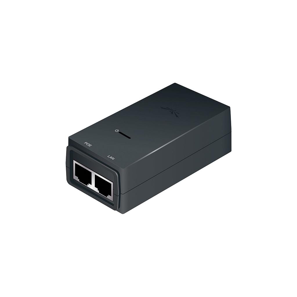 Adaptador de alimentación a través de Ethernet para equipos que admiten PoE pasivo, PoE Injector, 24VDC, 12W, Gbit, 0.5A, marca Ubiquiti