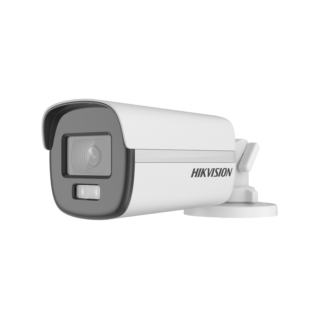 Cámara Turbo Tipo Bala, Full Color lite 24 horas 2 Mpx, Lente fijo, IR 20mts, 12V, IP67 Marca Hikvision
