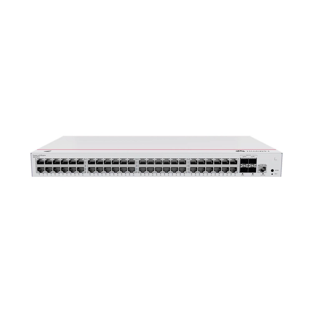 Switch Gigabit Administrable PoE Capa 2 , 24 puertos 10/100/1000 Mbps (PoE) , 4 Puertos SFP+ Uplink , 400W , PoE Perpetuo , Administración Nube Gratis , marca Huawei