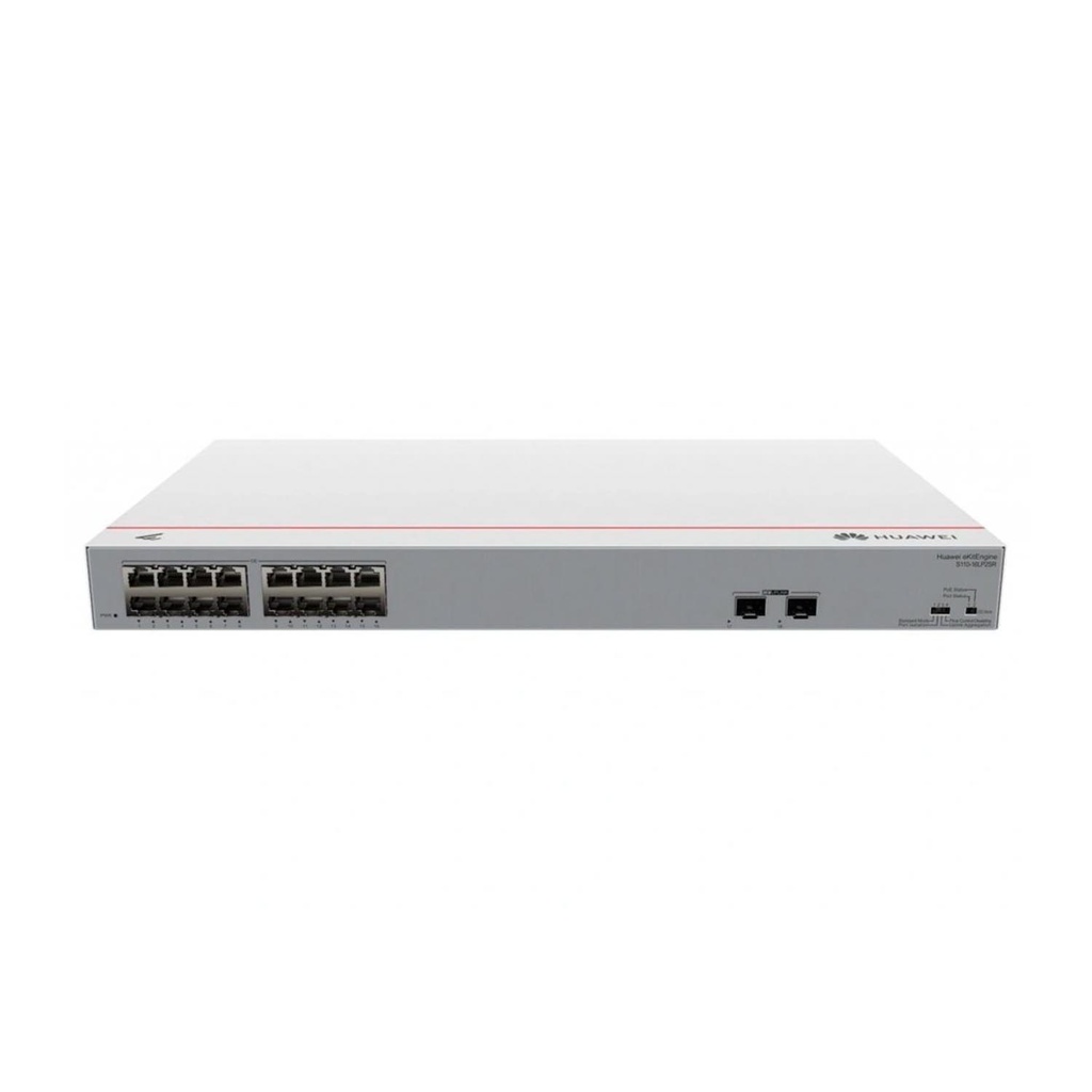 Switch Gigabit Administrable PoE Capa 2 / 48 puertos 10/100/1000 Mbps (PoE) / 4 Puertos SFP Uplink / 380W / PoE Ininterrumpido / Administración Nube Gratis , marca Huawei