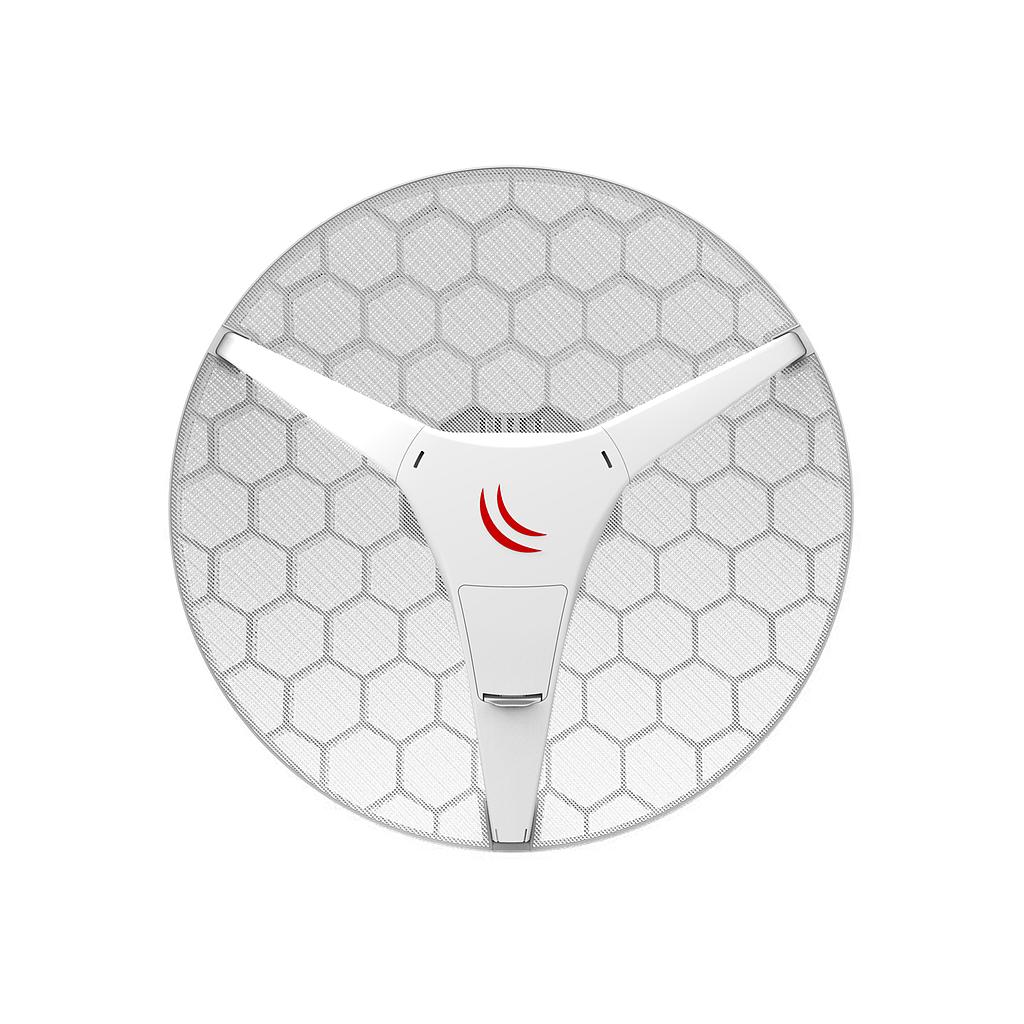 LHG XL 5 ac Antena integrada de doble cadena de largo alcance 27dBi 5GHz CPE / punto a punto con soporte de CA y Gigabit Ethernet con RouterOS L3, marca Mikrotik