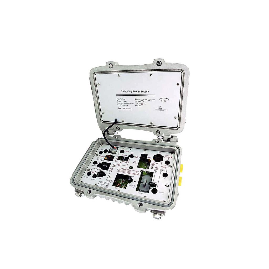 Amplificador 2 salidas escalable a retorno 60V 60Hz, marca Giganet