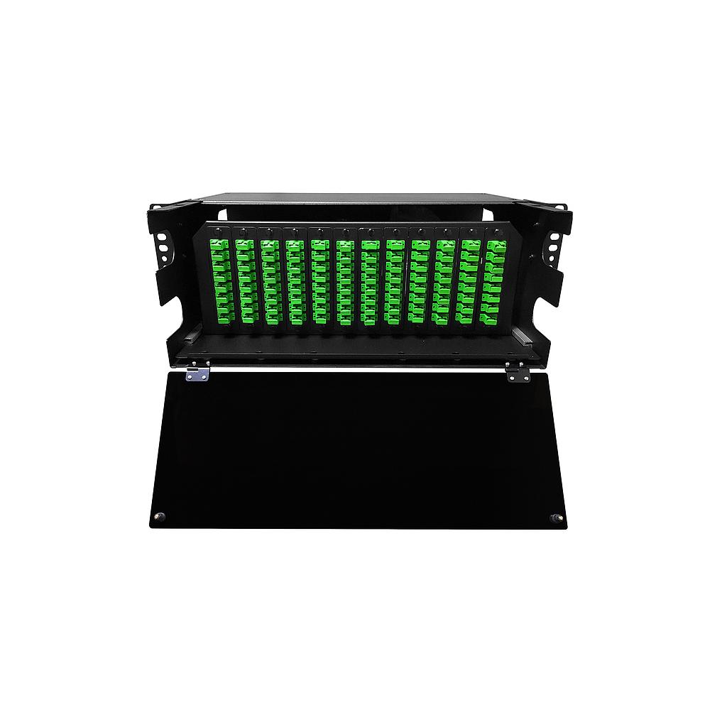 Organizador para fibra óptica (ODF) 96 puertos modular SC/APC incluye pigtail, marca Prisma