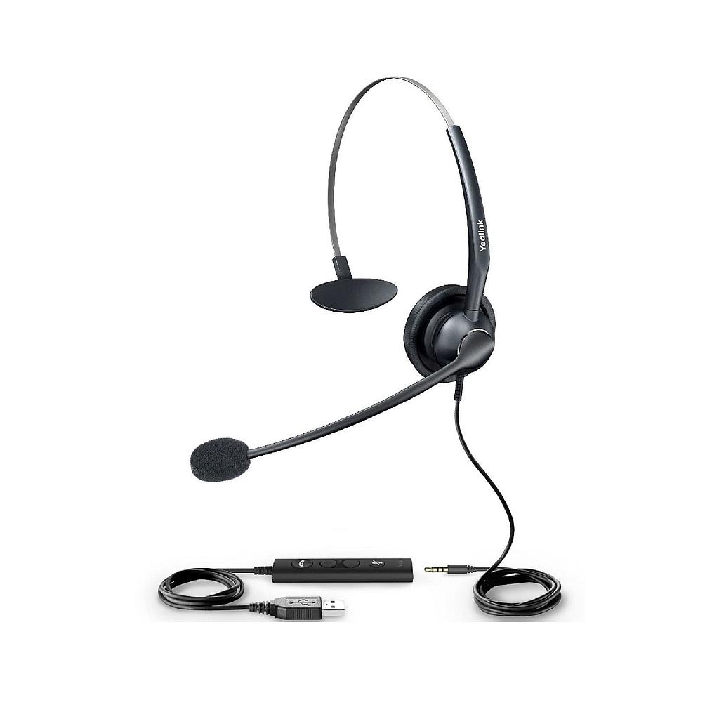 Diadema para teléfonos de escritorio, con puerto USB, marca Yealink