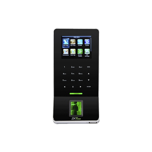 [F22/ID] Terminal biométrica ultradelgada para control de acceso y gestión de asistencia de empleados, con verificación huella digital, código y tarjetas RFID, marca ZKTeco