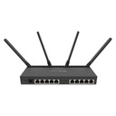 Router RB4011 con 10 puertos Gigabit Ethernet, WiFi dual band 802.11ac, 4 antenas de 3dBi, marca Mikrotik