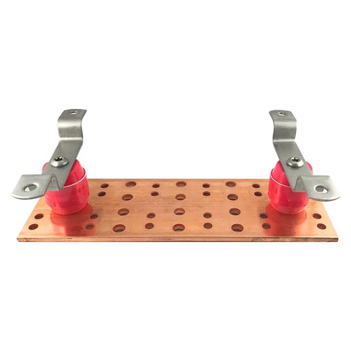 [OR-GB4X12TMGB] Barra Principal de tierra, telecomunicaciones, 12W x 4H" con 12 agujeros de 5/16 y 6 de 7/16, marca Ortronics.