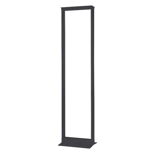 [OR-19-84-T2SDB] Rack Estandar de 2 postes, 19" ancho x 84" alto x 15" profundidad, 3" de canal, color negro, 45RU, marca Ortronics