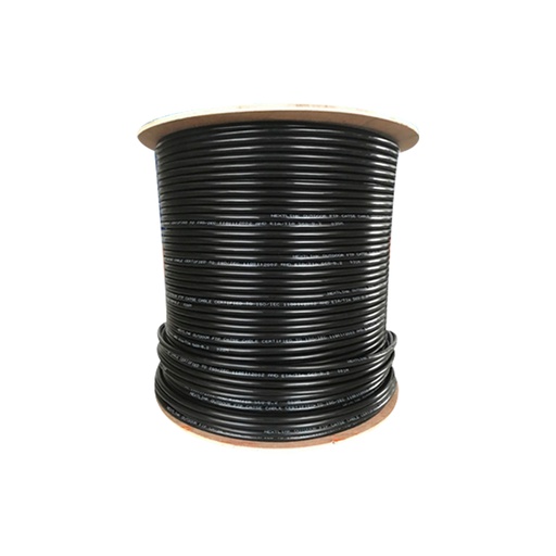 [GCE-012] Cable FTP, Categoria 5E,  para exterior, bobina de 305 mts, ISO/IEC 11801:2002, EIA/TIA 568 B-.2, color negro, marca Nextlink.