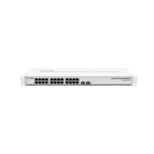 [CSS326-24G-2S+RM] CSS326-24G-2S + RM SwOS alimentado con conmutador Gigabit Ethernet de 24 puertos con dos puertos SFP + en estuche de montaje en rack de 1U, marca Mikrotik