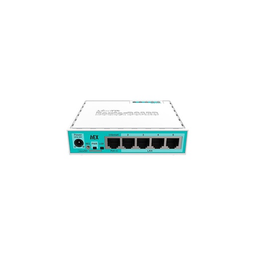 [RB750Gr3] hEX 5x Gigabit Ethernet, CPU Dual Core 880MHz, 256MB RAM, USB, microSD, RouterOS L4, marca Mikrotik