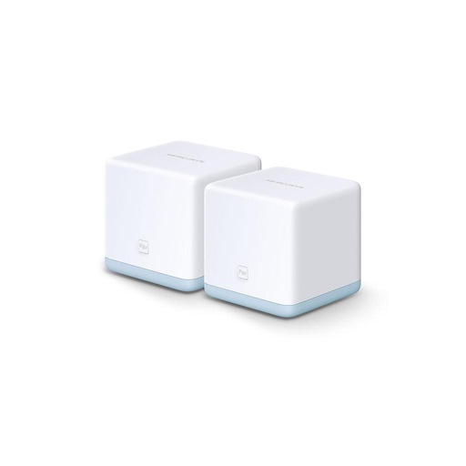 [Halo S12(2-Pack)] Sistema Wi-Fi en malla para todo el hogar AC1200, 300 Mbps a 2,4 GHz + 867 Mbps a 5 GHz, 4 antenas internas, 2 puertos 10/100M, marca Mercusys