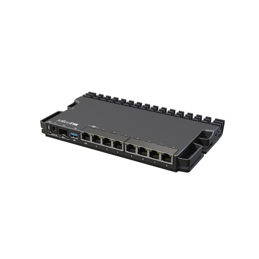 [RB5009UG+S+IN] Router Mikrotik RB5009, CPU de 4 núcleos, 1 puerto SFP+, 7 puertos Gigabit Ethernet y 1 puerto de 2.5 Gigabit Ethernet para montaje en escritorio. Marca Mikrotik
