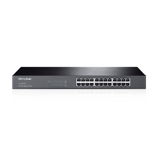 [TL-SG1024] Switch de 24 puertos Ethernet Gigabit, para montaje en rack, no administrable. Marca TP-Link