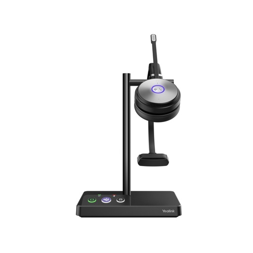 [WH62-Dual-Teams] Auriculares inalámbricos Bi-aural con micrófono, certificado para Microsoft Teams, compatible con teléfonos UC con Bluetooth, marca Yealink