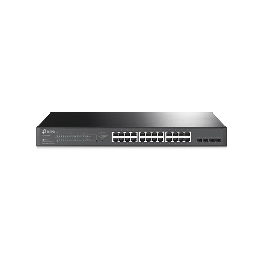 [TL-SG2428P] Switch Smart Gigabit JetStream de 24 puertos PoE+ y 4 ranuras SFP, para rack, marca TP-Link