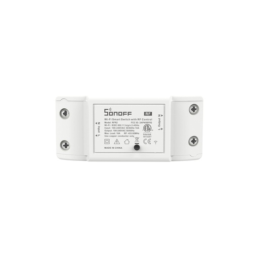 [RFR2] SONOFF RFR2 - Interruptor inteligente, 1 gang, 100-240V AC 50/60Hz, 10A/2200W/Total, WiFi, RF 433MHz.