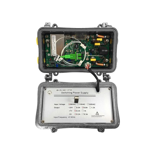 [GAFO-0009] Nodo óptico, AGC, 2 salidas, 860MHz, IC NXP, voltaje de operación 35 - 95 V AC, marca Giganet