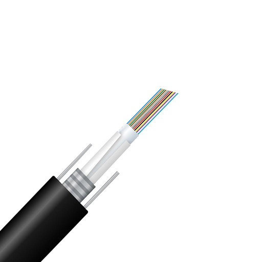 [GFO-008] Fibra óptica armada 12 hilos unitubo SM G652D, marca Prisma