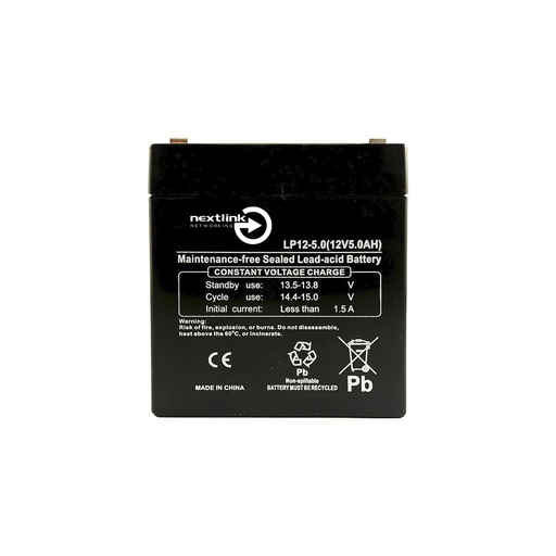 [PS5-12] Batería de Acido de Plomo Sellada, 12Voltios 5Ah/4.5 (Amperios Hora) marca Nextlink